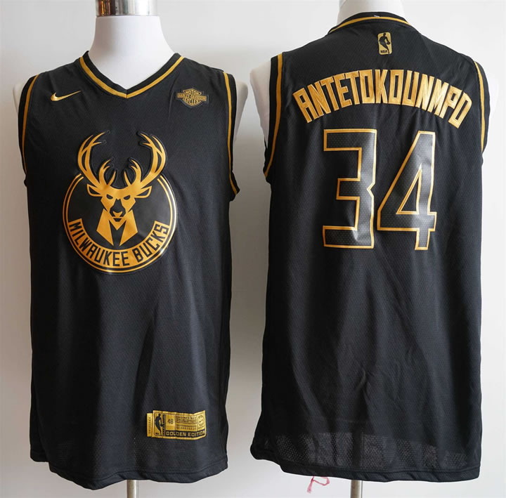 Bucks 34 Giannis Antetokounmpo Black Gold Nike Swingman Jersey,We sell and wholesale Bucks 34 Giannis Antetokounmpo Black Gold Nike Swingman Jersey on line form chian!